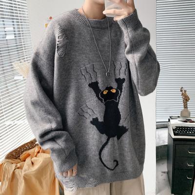 China Streetwear Lazy Men's Anti-wrinkle Style Spring Wild Round Neck Sweater Autumn Loose Student Bottoming Sweater for sale