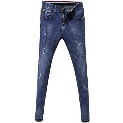 China New Spring 2021 Skinny Jeans Men Breathable Fashion Male Student Slim Cowboy School Teenagers Ripped Jeans Pencil Pants Pants for sale