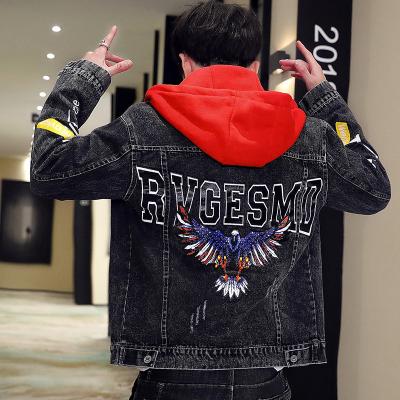 China 2021 Youth Fashion Denim Jacket Men's Breathable Autumn Jacket High School Students Hoodies Spring Handsome Embroidery Jackets Man for sale