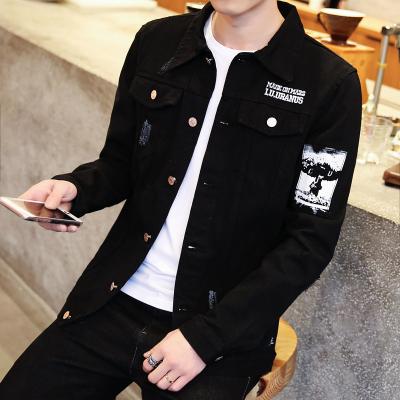 China 2021 Autumn Men's Casual Streetwear Youth Black Spring Denim Jacket Korean Fashion Jacket Men's Handsome Slim Breathable Clothes for sale