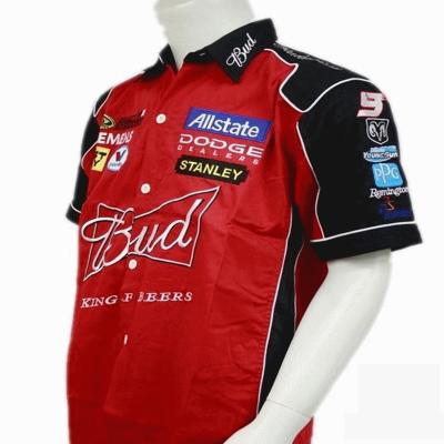 China Anti-pilling New 2021 Summer Brand F1 Car Clothing Men's Shortsleeve Shirt Embroidery Motorcycle Jacket Karting Racing Suit For Budweiser for sale