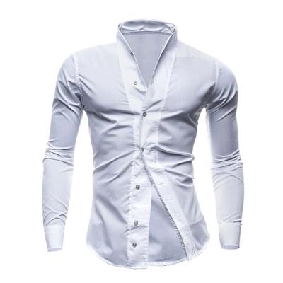 China Slim Fit Camisa Masculina Long Sleeve Dress Shirts Solid Color Anti-pilling New 2021 Autumn Men's Clothing Brand-Clothing Hombre Homme M-xxl for sale