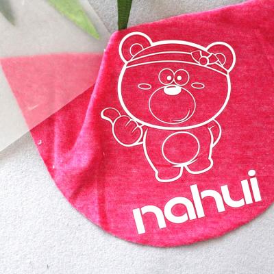 China Custom LOGO Heat Transfer Label PET Stickers Print Shirt Flat Printing Garment Wholesale Labels Manufacturer For T-shirt Garment for sale