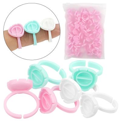 China Fashion Factory OEM Disposable Eyelash Glue Rings Cup Container Tattoo Dye Holder Eyelash Extension Tools Lash Supplies for sale