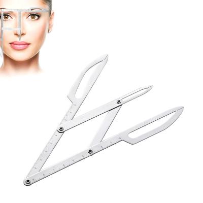 China Fashion Factory OEM Stainless Steel Eyebrow Setting Ruler Tattoo Calipers Microblading Permanent Makeup Measuring Tool for sale