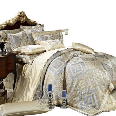 China Good Quality Anti-static Fashion Soft Silk 10 Pcs Luxury Bedding Sets For Wedding for sale