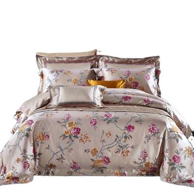 China Excellent Quality New Fashion Anti-static 100% Pure Silk Jacquard Comfortable Luxury Bedding Sets for sale