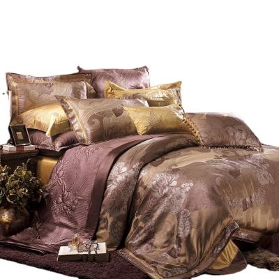 China Good Style Anti-static Unique Design Classic Style Silk Jacquard Four Piece Bedding Set for sale