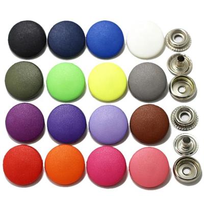 China Factory Cheap Price Viable Custom Made 4 Part Fastener Buttons Around Spring Plastic Nylon Covered Snap Button For Jacket Clothing Coat for sale