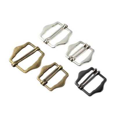 China Wholesale Fashion Nickel Free Smooth Needle Metal Hexagon Double Buckles Ally Buckle Vest Belt Buckle Adjuster Back Suspender for sale