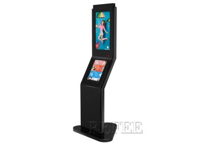 China Dual Screen Vertical Digital Signage Totem Android 4.4.4 Version Triangle Bottom Base for sale