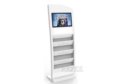 China Newspaper Holder Vertical Digital Signage Video Player Free Standing LCD Display for sale