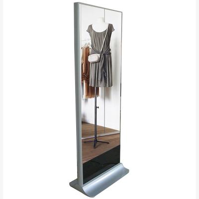 China Vertical Intelligent Digital Mirror Display Motion Sensor Floor Standing LCD Display for sale