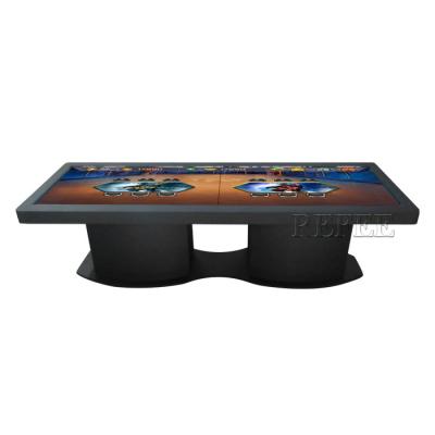 China 2*55 Inch Gaming Interactive Touch Kiosk 40 Points IR Touch Table Monitor for sale