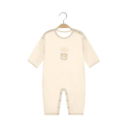 China Newborn Baby Bamboo Fiber Pajamas Boys And Girls Clothes Air Conditioning Clothes Soft And Breathable Thin Long Sleeve Baby Romper for sale