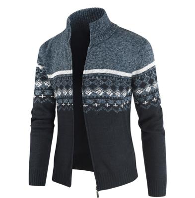 China New Anti-wrinkle winter sweater men's collar knitted casual men's comic sweater for sale