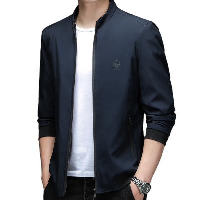 China Autumn New Men Short Casual Collar Jacket Breathable Spring Stand And Jacket Thin Jacket for sale