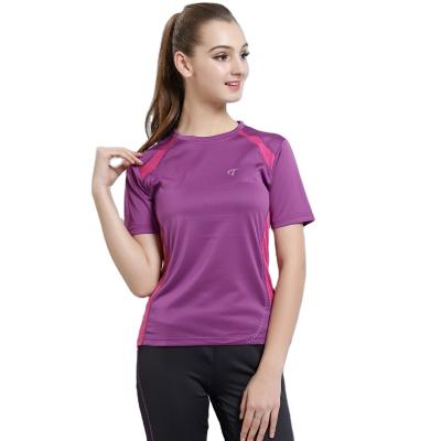 China Custom Breathable Fitness Clothing T-shirt Women Sports Gym Yoga Dry Fit T-shirt for sale