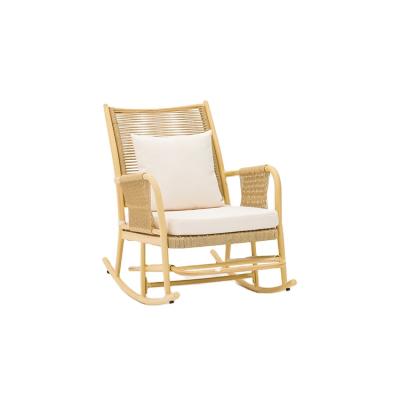 China Water Proof Front Porch Swing Rattan Chair Garden Rocking Chair Rattan Garden Rocking Chair for sale