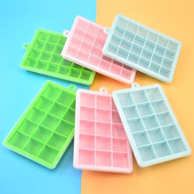 China Amazon Success Square 15 Holes 24 Holes Silicone Ice Cream Mold Sustainable Homemade DIY Popsicle Mold Handmade DIY Ice Cream Mold for sale