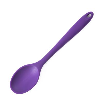 China Pocket Restaurant Spoons Silicone Kitchen Instrument Kitchenware Spoon Pink Chinese Soup Long Viable Wholesale Colorful Tea Spoon for sale