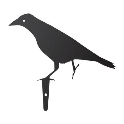 China New 4Pack Farmhouse Design Iron Decoration Crow Landscape Metal Opens Decoration Stake Garden Ornaments for sale