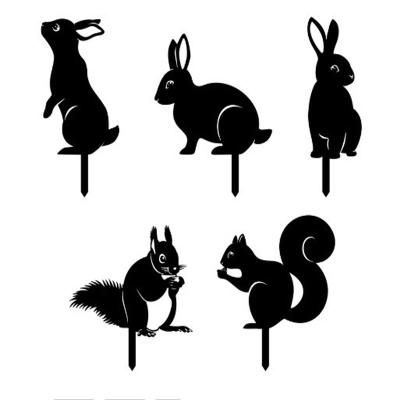 China Farm 6Pack of Cute Funny Yard Decoration Art Decorations Metal Crafts Metal Squirrel Outdoor and Yard for sale