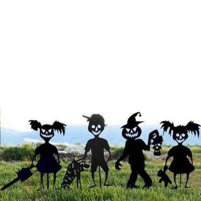 China Farm 4Pack Halloween Outdoor and Yard Funny Art Halloween Decorations Metal Crafts Cute Zombies Yard Ghost Metal Crafts for sale