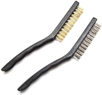 China 2 Packs Sustainable - Stainless Steel Brass Wire Scratch Resistant Playbrush Suitable For BBQ Brush Cleaning Kitchen for sale