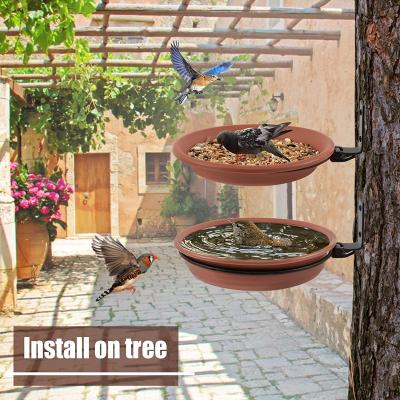 China Non-automatic Outdoor Automatic Metal Mesh Bird Feeder for Outdoor or Garden Hanging Ring Ball Suet Feeder Metal Iron Bird Feeder for sale