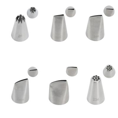 China 304 Stainless Steel Viable Icing Tips Piping Nozzles Kit Icing Piping Tips Pastry Cake Decorating Tool for sale