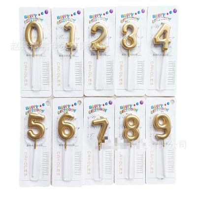 China Sustainable Happy Birthday Candle Cake Decoration Number Shape Candle For Celebration for sale