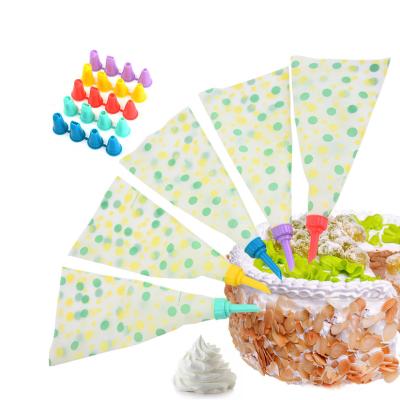 China Disposable EVA Cake Decorating Bag Plastic Tip Set Silicone EVA Icing Cream Bag TPU Piping Baking Tools for sale