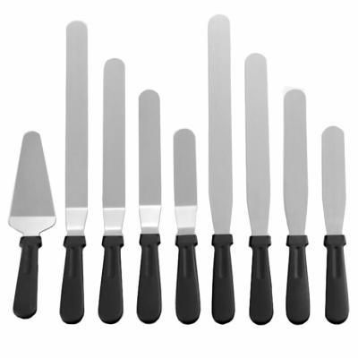 China Sustainable Cake Spatula 6 8 10 12inch Stainless Steel Blade With Plastic Handle For Cake Tools for sale