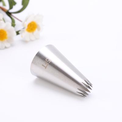 China Viable Stainless Steel 304 15 Prong Star Puff Cookie Cream Holder Nozzle 304 Stainless Steel DIY Baking Tool for sale