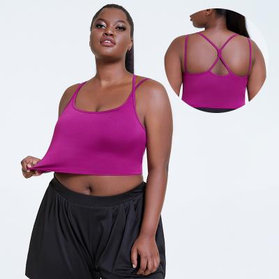 China Viable Cross Back Yoga Shirt Vest Casual Women's Yoga Workout Sleeveless Back Sports Invest Sport Fitness Yoga Tops Tank Tops for sale