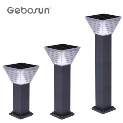 China With Mono solar panel in high working efficiency >21% GEBOSUN New Arrival Energy Saving Ip65 Waterproof Outdoor Led Solar Garden Light For Park for sale