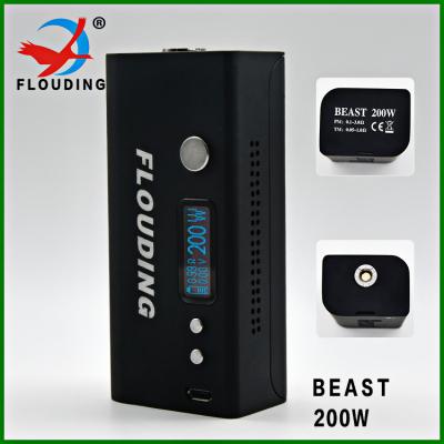 China 200w power usb charge Vapor Box Mod 18650 battery overtime smoking protection for sale