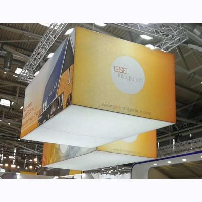 China Long Life Durability SEG Aluminum Fabric Frame Exhibition Advertising Display Cube Led Light Box for sale