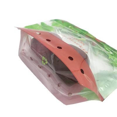 China Recyclable Resealable Plastic Fruit Vegetable Zip Lock Food Packaging Bag for sale