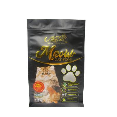 China Recyclable Custom Eco-Friendly Resealable Pouch Aluminum Foil Packaging Hot Stamp Flat Bottom Cat's Litter Bags for sale