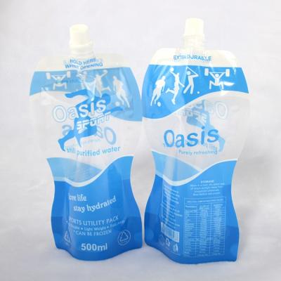 China Safety Whosale Clear Plastic Spout Pouch/Liquid Beverage Bag Food Grade With Runner Spout/Wine Spout Bag for sale