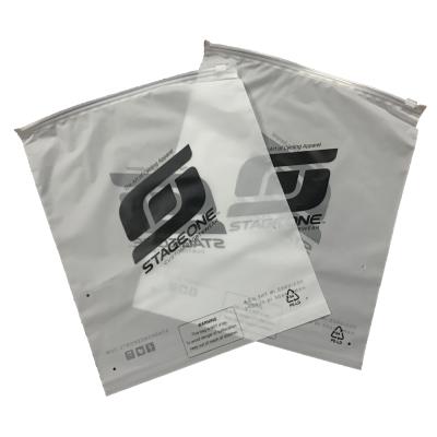 China Eco Friendly Recyclable Hot Selling Resealable Zipper Clothes Packaging Frosted Plastic Ziplock Bag for sale