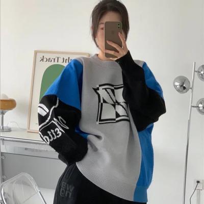 China Anti-wrinkle 2021 Hot Sale Women's Fashion Hoodies Loose Round Neck Reflection Printed We11done Hoodies Sweater Oversized Hoodies for sale