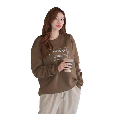 China Wholesale Crewneck Print Anti-wrinkle Sale Streetwear Oversized Women's Hoodies and Sweatshirts Wholesale Warm Casual Loose Long Sleeve Sweatshirt for sale