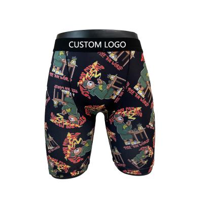 China Custom Men's Underwear QUICK DRY Logo Shorts Sexy Man Printed Boxershort plus size underwear for sale