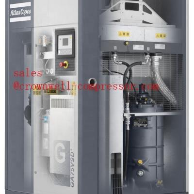 China GA75 VSD IPM Atlas Copco Lubricated Oil Injected Permanent Magnetic Screw Air Compressor GA75 VSD IPM 75Kw 100HP 50Hz 60Hz for sale