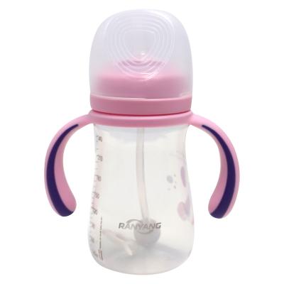 China Wholesale High Quality Free Wide Silicone Baby Bottle Feeder BPA Feeder Neck Ranyang Squeeze Baby Bottle for sale