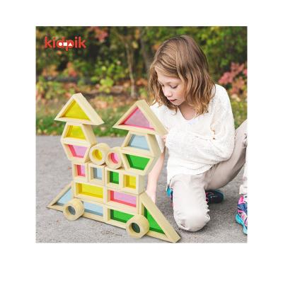 China Building Toy 2023 Sensory Toy 2023 Kids Educational Rainbow Blocks Stacking Toys For Children for sale