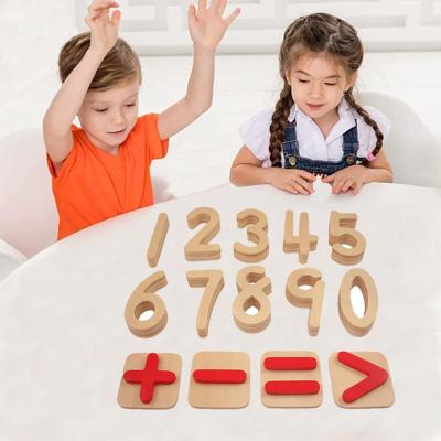 China Wooden Magnetic Magnet Number Constituent Block Educational Math Toys For Kids Montessori Materials for sale